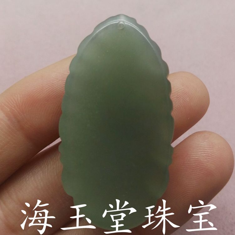 厂家直销天然和田玉青海料玉石保平安观音头吊坠精品玉器挂件批发