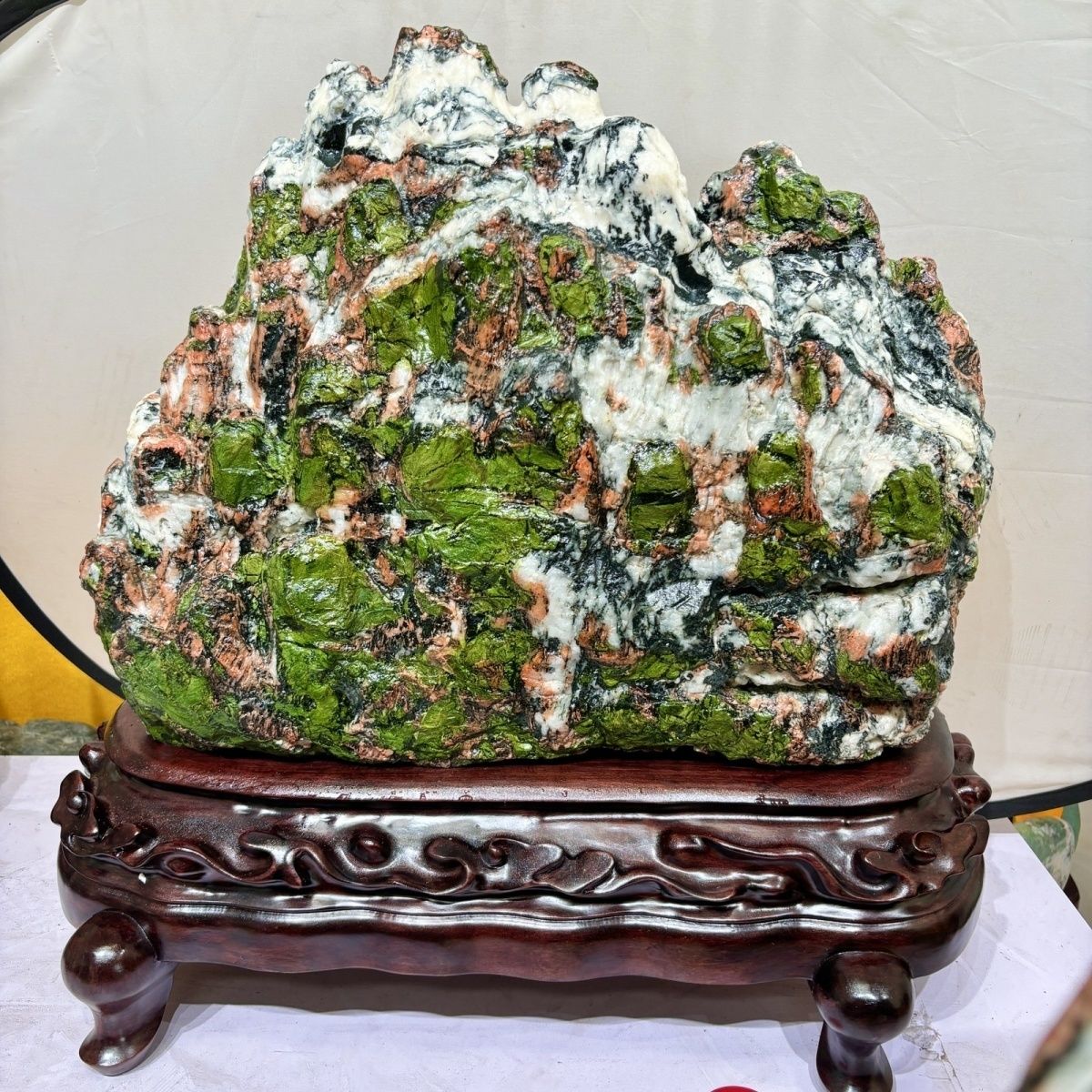青海七彩黄河石原原石奇石国画天然观赏石客厅玉石装饰风水摆件
